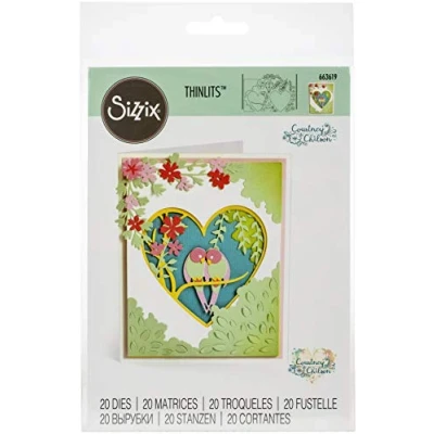 Afbeelding van Sizzix Thinlits snijmal tortelduifjes 3D effect
