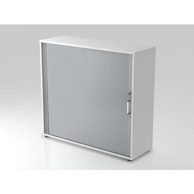 Afbeelding van Roldeurkast Wit/Zilver 120 x 40 110 cm Beta 1732S