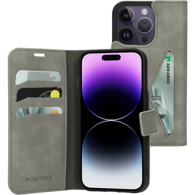 Afbeelding van Mobiparts Classic Wallet Case Apple iPhone 14 Pro Granite Grey