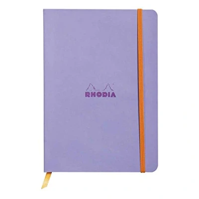 Afbeelding van Rhodia 117459C Rhodiarama Notitieboekje met zachte envelop, dot raster, 80 vellen, 90 g ivoorkleurig papier, A5 148 x 210 mm, bladwijzer, binnenvak, 1 stuk