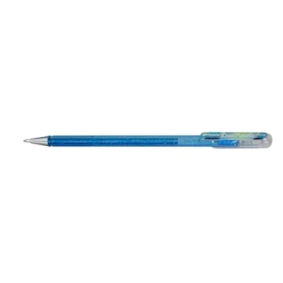 Afbeelding van Pentel K110 DMNX Hybride gelschaatsen, metallic, schrijfkleur blauw/grijs metallic blauw en zilver, lijndikte 0,5 mm, 12 stuks