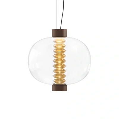 Afbeelding van Kundalini Bolha LED hanglamp van glas, amber