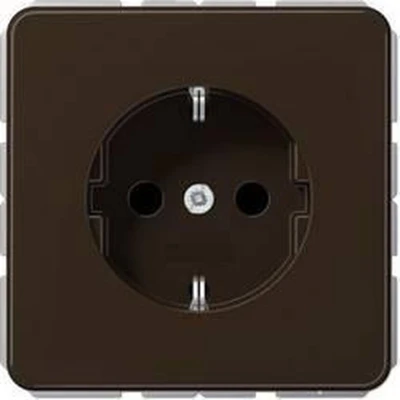 Afbeelding van Jung CD1520BR Wandcontactdoos met randaarde Inzetstuk 1 voudig Bruin
