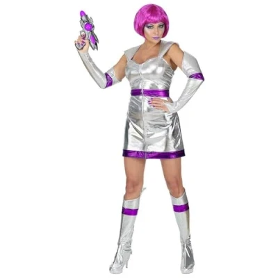 Afbeelding van Widmann Space Girl kostuum voor volwassenen, 10131394, zilver, M