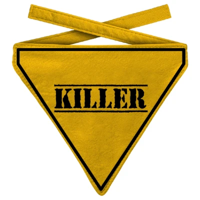 Afbeelding van Plenty Gifts Hondenhalsdoek Killer Geel Polyester Maat S