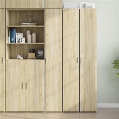 Image de vidaXL Buffet haut chêne sonoma 30x42,5x185 cm bois d&#039;ingénierie3281394
