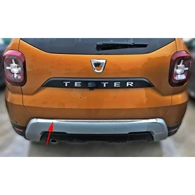 Afbeelding van Recambo Bumperbescherming van mat roestvrij staal, compatibel met Dacia Duster II, vanaf 2018, randen, premium merkkwaliteit