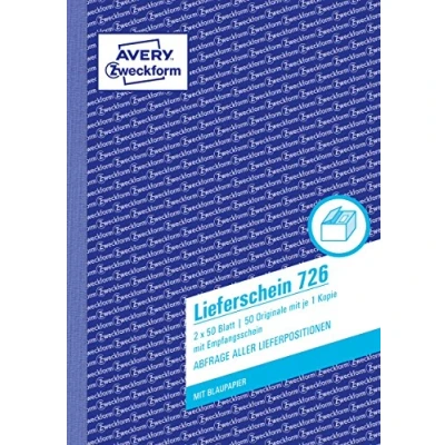 Afbeelding van Avery, Formulier, Afleveringsbonnen met ontvangstbewijs (50 x)