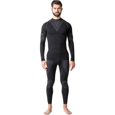 Afbeelding van Ladeheid Set Thermobroek en Thermoshirt Thermo ondergoed Heren Thermokleding Zwart/Grafiet XXL LA LA40 MEN