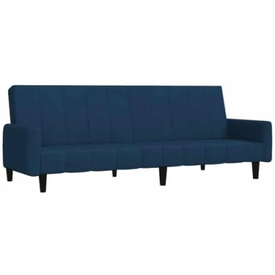 Image de vidaXL Canapé lit à 2 places Bleu Velours