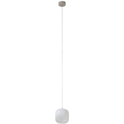 Afbeelding van Lucande Hanglampen 1licht Glas, metaal wit Inclusief lichtbron