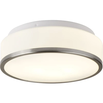 Afbeelding van Plafondlamp Flush IP44, Ø 28cm, zilver gesatineerd