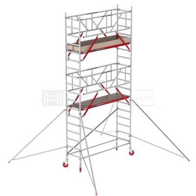 Afbeelding van Altrex Rolsteiger RS TOWER 41 Safe Quick L190xB75cm 6.20m werkhoogte Vrijstaand gebruik Houten platformen