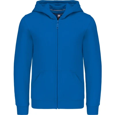 Afbeelding van Kariban Kinder hooded sweater met rits K455 Light Royal Blue