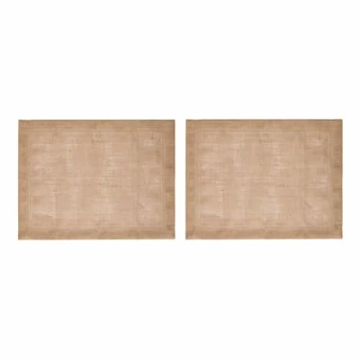 Afbeelding van Mikasa Set van 2 placemats jute, natuurlijke voor rustieke eettafels, 35 x 45 cm, antislip, natuurlijk design