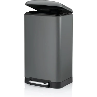Afbeelding van Afvalemmer, RVS, Antraciet, 30 L Kela Davino