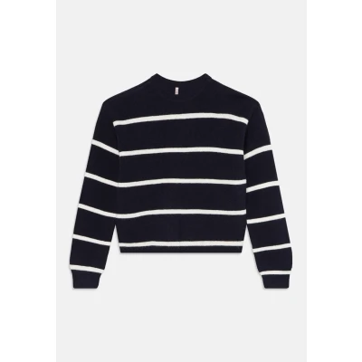 Afbeelding van ONLY Girls Kogfranca Short Stripe Trui voor kinderen, Maat: 134/140, Night sky/cloud dancer
