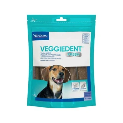 Afbeelding van VeggieDent FR3SH Kauwstrips 10 kg tot 30 15 stuks