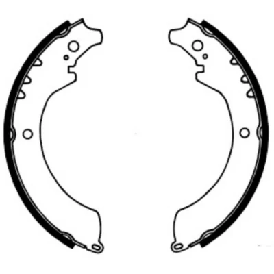 Afbeelding van ABE C06007ABE Remschoenen Achteras 254 45 AKEBONO DAIHATSU: Fourtrak Off Road, Sportrak Hard Top