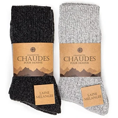 Afbeelding van Occulto 6 PACK Norwegersocken Sokken, Heren, Maat: 39 42, Graumix