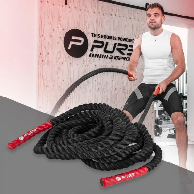 Afbeelding van Pure2Improve Battle Rope Crossfit fitness touw 12 meter