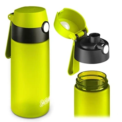 Afbeelding van Drinkfles kinderen MIKI waterfles 500 ml BPA vrij lekvrij kinderfles tritan fles voor school, kleuterschool (neongroen)