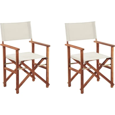 Afbeelding van Beliani CINE Tuinstoel set van 2 Wit Polyester