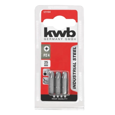 Afbeelding van KWB Bit Pozidriv 3 25 mm INDUSTRIAL STEEL stuks