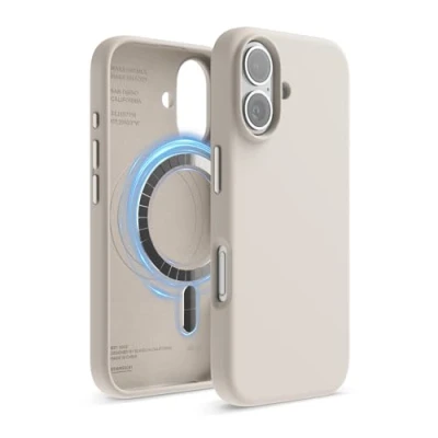Afbeelding van elago Magnetische siliconen beschermhoes compatibel met iPhone 16 Case 6,1 inch, alle MagSafe accessoires Ingebouwde magneten, zachte handgreep, schokbestendig