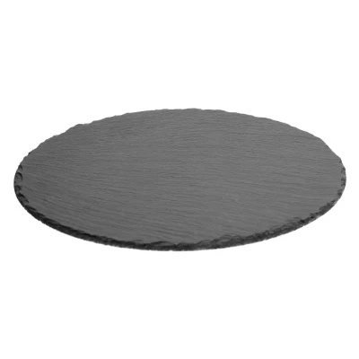 Afbeelding van Secret de Gourmet Serveerplank/ borrelplank/leisteen/amuse/kaasplank/28 cm/rond