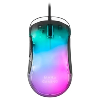 Image de MARS GAMING MMGLOW Souris jeux pour droitiers optique 7 boutons filaire USB noir
