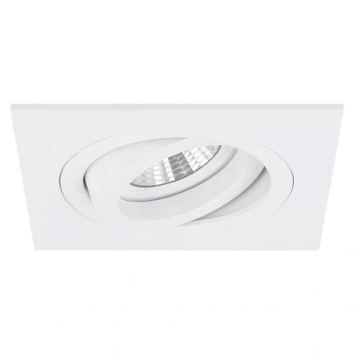Afbeelding van Yphix Torino Inbouwspot Wit Vierkant Kantelbaar 1 Lichtpunt 93x93mm Bladveren LEDdirect.nl