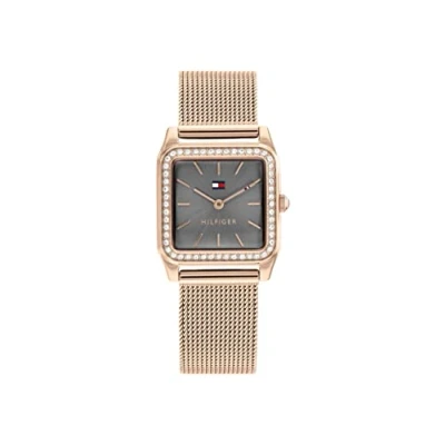 Afbeelding van Tommy Hilfiger TH1782610 Dames Horloge TONI Mineraalglas Staal Rosé goudkleurig 26 mm breed Quartz Druksluiting 3 ATM (spatwater)