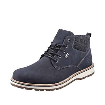 Afbeelding van Rieker Veterboots, Heren, Maat: 45, Blue Imitatieleer/ textiel