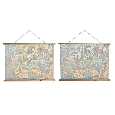 Afbeelding van Schilderij DKD Home Decor 100 x 2 75 cm Kinderen dieren (2 Stuks)