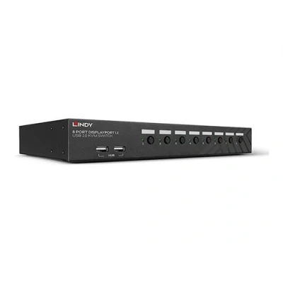 Afbeelding van LINDY 8 Port DisplayPort 1.2 USB 2.0 KVM switch poorten 3840 x 2160 Pixel