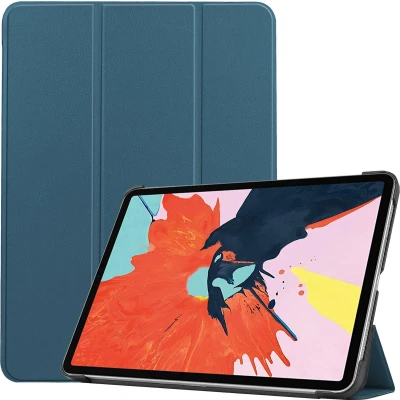 Afbeelding van iMoshion Tablet Hoes Geschikt voor iPad Air 4 (2020) /iPad 11 inch (2024) M2 / 5 (2022) Trifold Bookcase Donkergroen