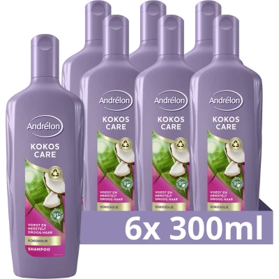 Afbeelding van 6x Andrelon Shampoo Kokos Care 300 ml