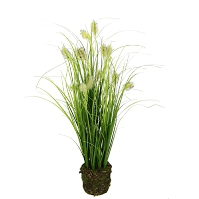 Afbeelding van Kunstvossenstaart, gras in pot, kunstgras, decoratie, gras, groene planten, solitair, compositie, hert, panicoidea, zoetkruiden Setaria