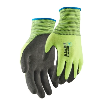 Afbeelding van Blaklader 2965 1452 Werkhandschoen latex gecoat High Vis Geel