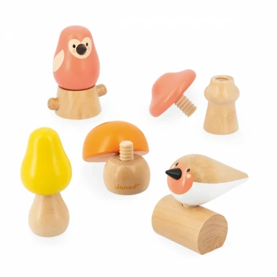Afbeelding van Janod wwf ik leer schroeven vogels en paddenstoelen