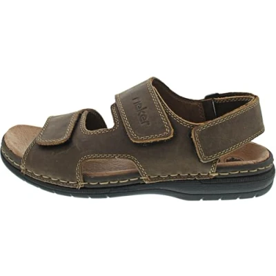 Afbeelding van Rieker Outdoorsandalen, Heren, Maat: 42, Bruin Leer