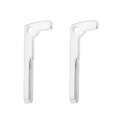 Afbeelding van EMSea Set van 2 blanco autosleutelbladen voor slimme afstandsbediening compatibel met Mercedes W204 W212 W176 W246 zilver 49 x 19 mm