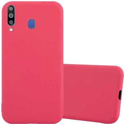 Afbeelding van Cadorabo Hoesje geschikt voor Samsung Galaxy M30 / A40s in CANDY ROOD Beschermhoes gemaakt van flexibel TPU silicone Case Cover