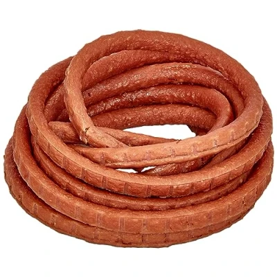 Afbeelding van Wurstbaron® Salami worsttrommel navulverpakking, 3,5 m, hete worst volgens Krakau, premium kwaliteit en rookaroma, 240 g