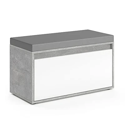 Afbeelding van Vicco Iker Schoenenbank 80 x 45 cm Beton