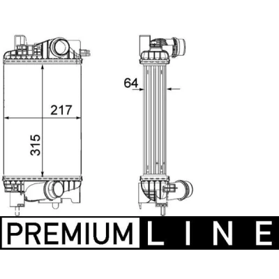 Afbeelding van MAHLE ORIGINAL CI 262 000P Intercooler