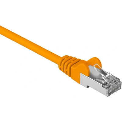 Afbeelding van goobay Verbindingskabel RJ 45 (M) naar 50 cm SF/UTP CAT 5e gevormd oranje