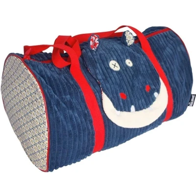 Afbeelding van Les Deglingos Weekend Tas Nijlpaard Blauw 45 Cm