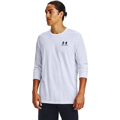 Afbeelding van Under Armour Sportstyle LEFT Chest Longsleeve, Heren, Maat: XS, White/black